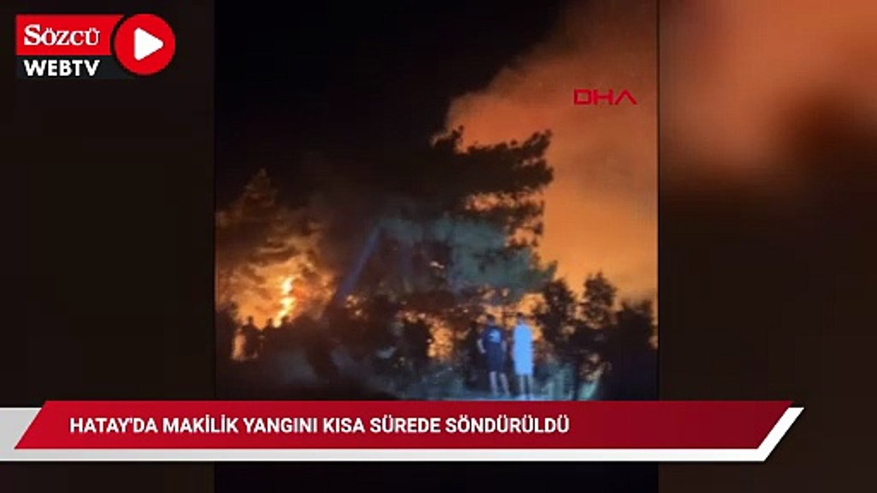 Hatay'da makilik yangını kısa sürede söndürüldü