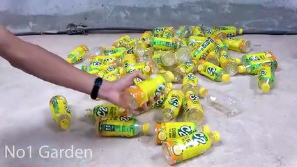 Fast & Easy, DIY Beautiful Terraced Flower Pot From Plastic Bottles For Garden - Moss Roses Garden