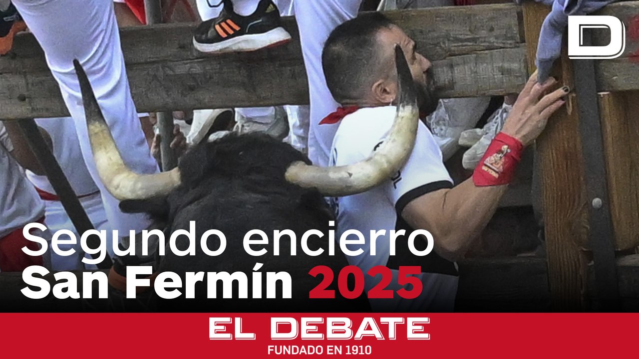 Así ha sido el segundo encierro de San Fermín 2025 con toros de Herederos de José Cebada Gago