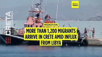 More than 1,200 migrants arrive in Crete amid influx from Libya