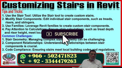 Revit mein Seedhiyan Customize Karne ka Tariqa (How to Customizs Stairs in Revit)