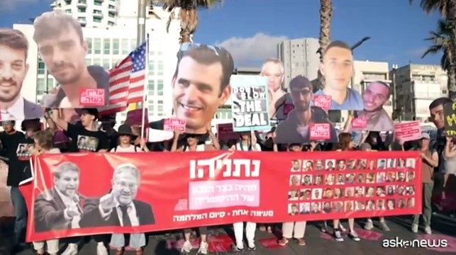 Netanyahu a Washington, mega protesta dei parenti ostaggi a Tel Aviv