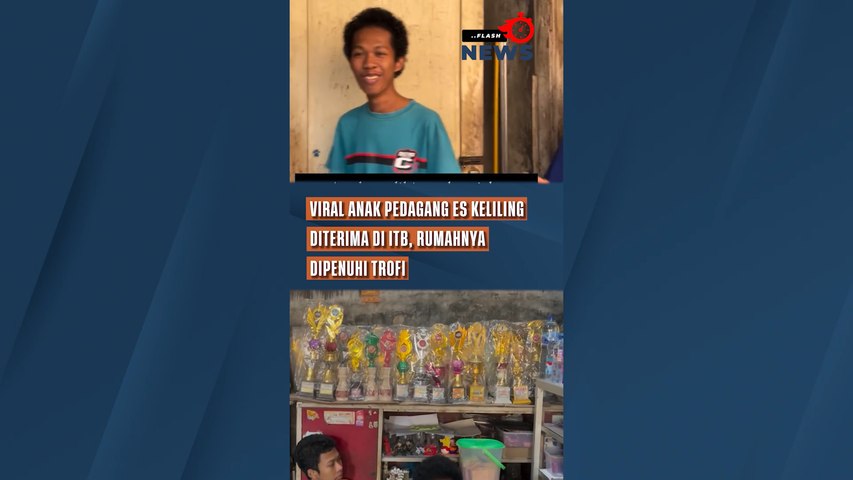 Viral Anak Pedagang Es Keliling Diterima di ITB, Rumahnya Dipenuhi Trofi