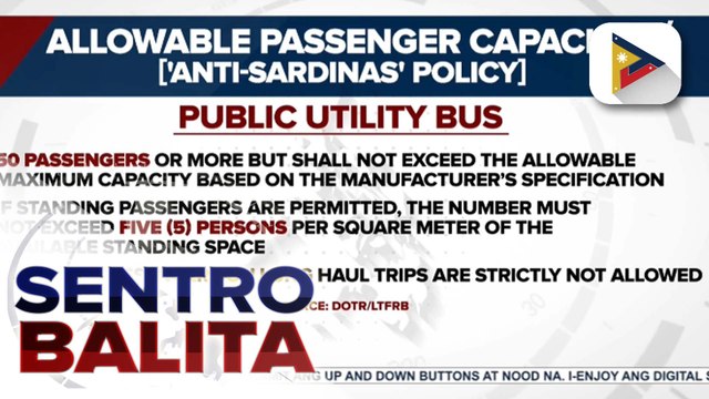LTFRB, nagpaalala sa PUV operators hinggil sa ‘anti-sardinas’ o anti-overloading policy