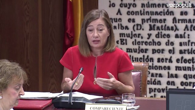 Armengol insiste en la comisión del 'caso Koldo' que no conocía a Aldama pese a que asistió a una reunión con él