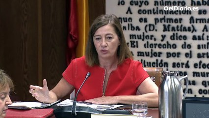 Bronca entre Armengol y un senador de Vox en la comisión del 'caso Koldo': "Le veo muy histérico"