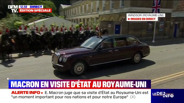 Le roi Charles III arrive à Windsor, sous l'hymne God Save the King