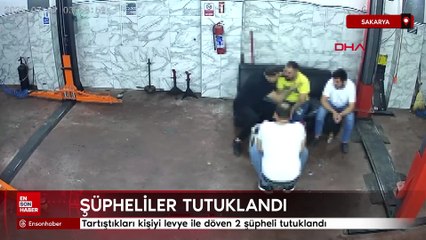 Sakarya'da tartıştıkları kişiyi levye ile döven 2 şüpheli tutuklandı