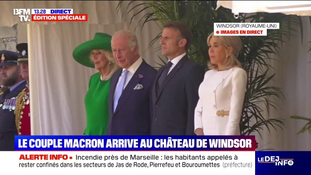 Royaume-Uni: la Marseillaise entonnée au château de Windsor en présence du couple Macron