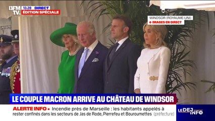 Royaume-Uni: la Marseillaise entonnée au château de Windsor en présence du couple Macron
