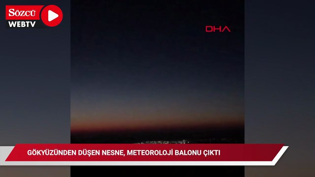 Gökyüzünden düşen paraşüte benzer nesne, meteoroloji balonu çıktı