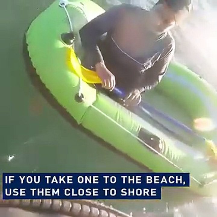 RNLI lifeguards warning over inflatables