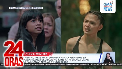 Child actress na si Juharra Asayo, grateful sa magandang feedback ng fans at ni Bianca Umali sa pagganap niya as Young Terra | 24 Oras