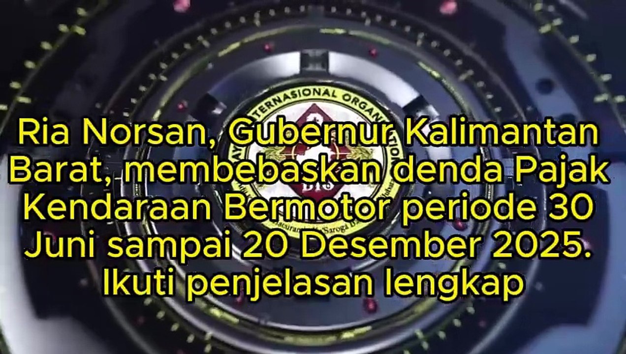 Ria Norsan, Gubernur Kalimantan Barat berlakukan bebas denda bagi penunggak Palak Kendaraan Bermotor di Provinsi Kalimantan Barat periode 30 Juni sampai 20 Desember 2025. Ini penjelasan lengkapnya