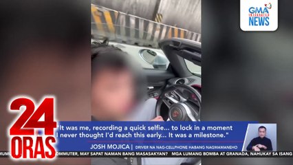 Driver na nagse-cellphone habang nagmamaneho ng luxury car sa EDSA, humingi ng paumanhin | 24 Oras