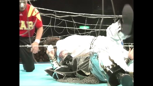 The Great Muta vs. The Great Nita - No Ropes Barbed Wire Exploding Landmine Double Hell Deathmatch: GINGU CLIMAX – Battle of Last Summer (8/28/1999) Meiji Jingu Stadium