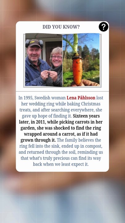 Imagine finding your lost ring growing on a carrot! 🥕💍