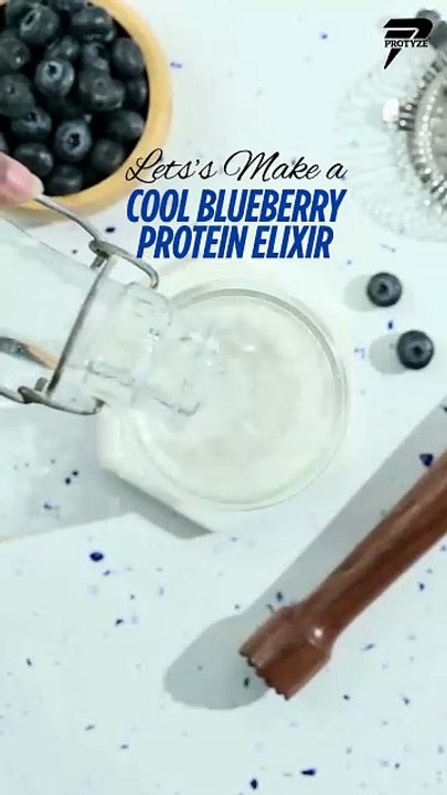 "Cool. Crisp. Clean. Introducing: Cool Blueberry Protein Elixir | Protyze"