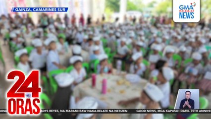 Feeding program ng GMAKF sa 300 na mag-aaral mula 6 na eskwelahan sa Gainza, Camarines Sur, sinimulan na | 24 Oras