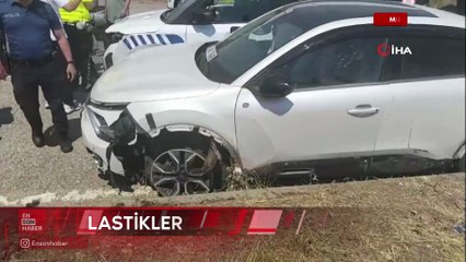 Muğla'da yasaklı madde bulunduran araç, polisi peşine taktı, lastikleri patlatılarak durduruldu