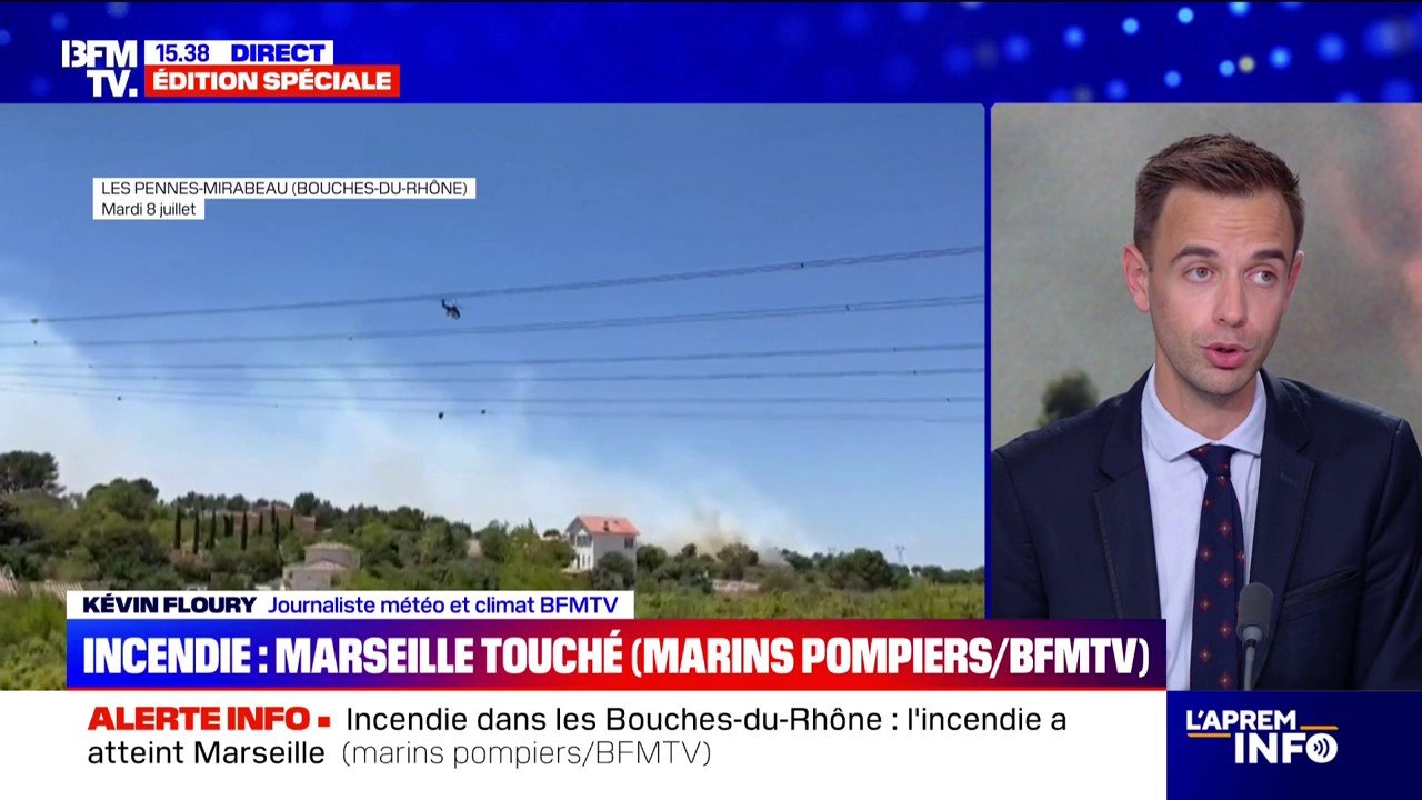 L'incendie des Pennes-Mirabeau a atteint Marseille, indiquent les marins-pompiers