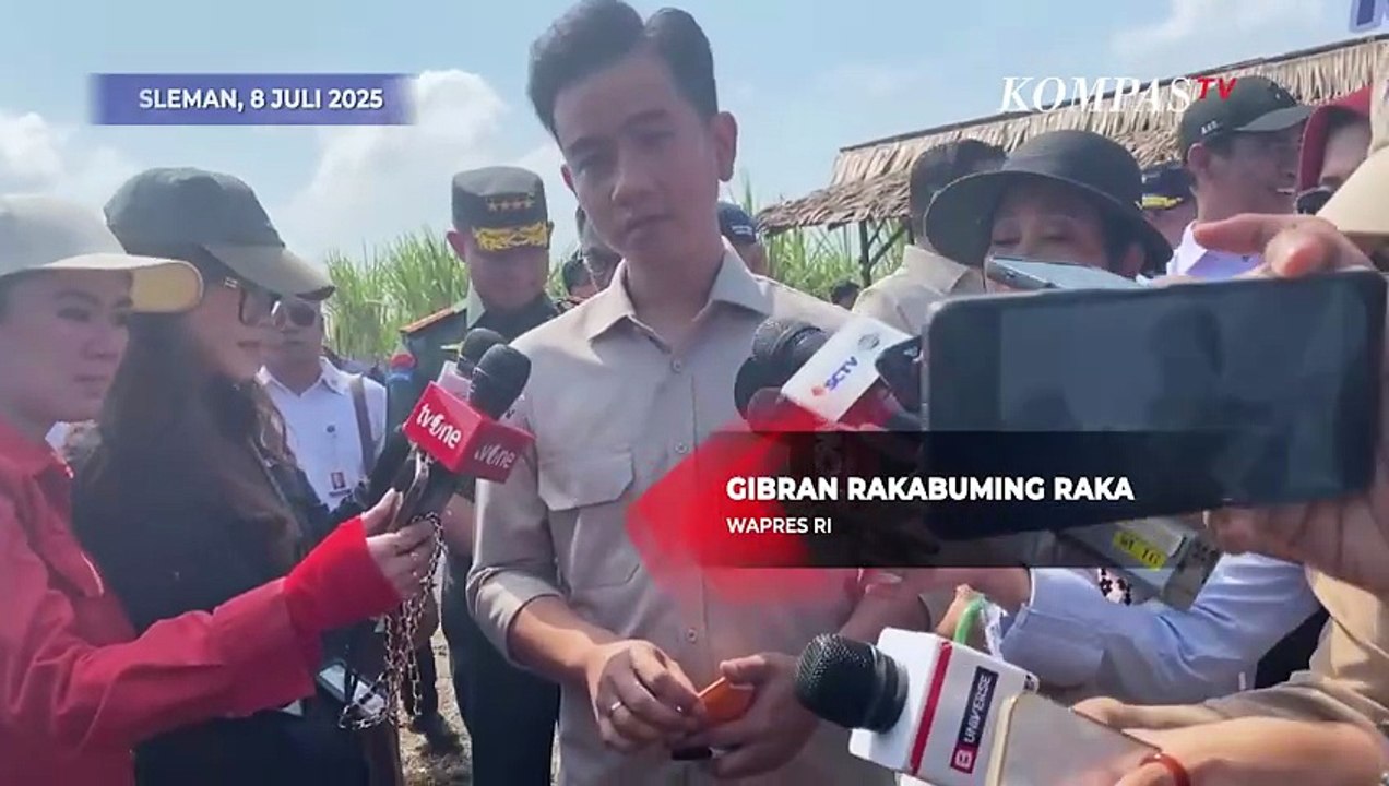 Canda Wapres Gibran ke Titiek Soeharto usai Hadiri Panen Tebu di Sleman