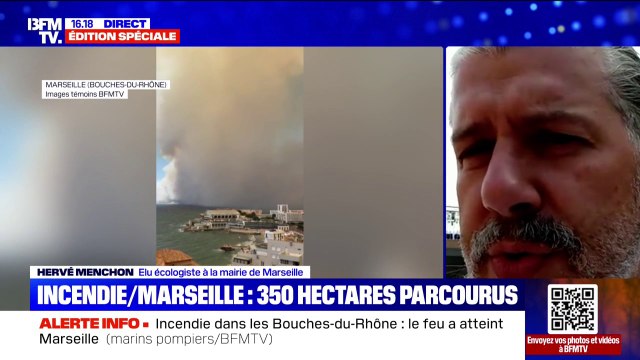 Incendie à Marseille: Le Vieux-Port est sous les fumées , assure cet élu écologiste à la mairie de Marseille