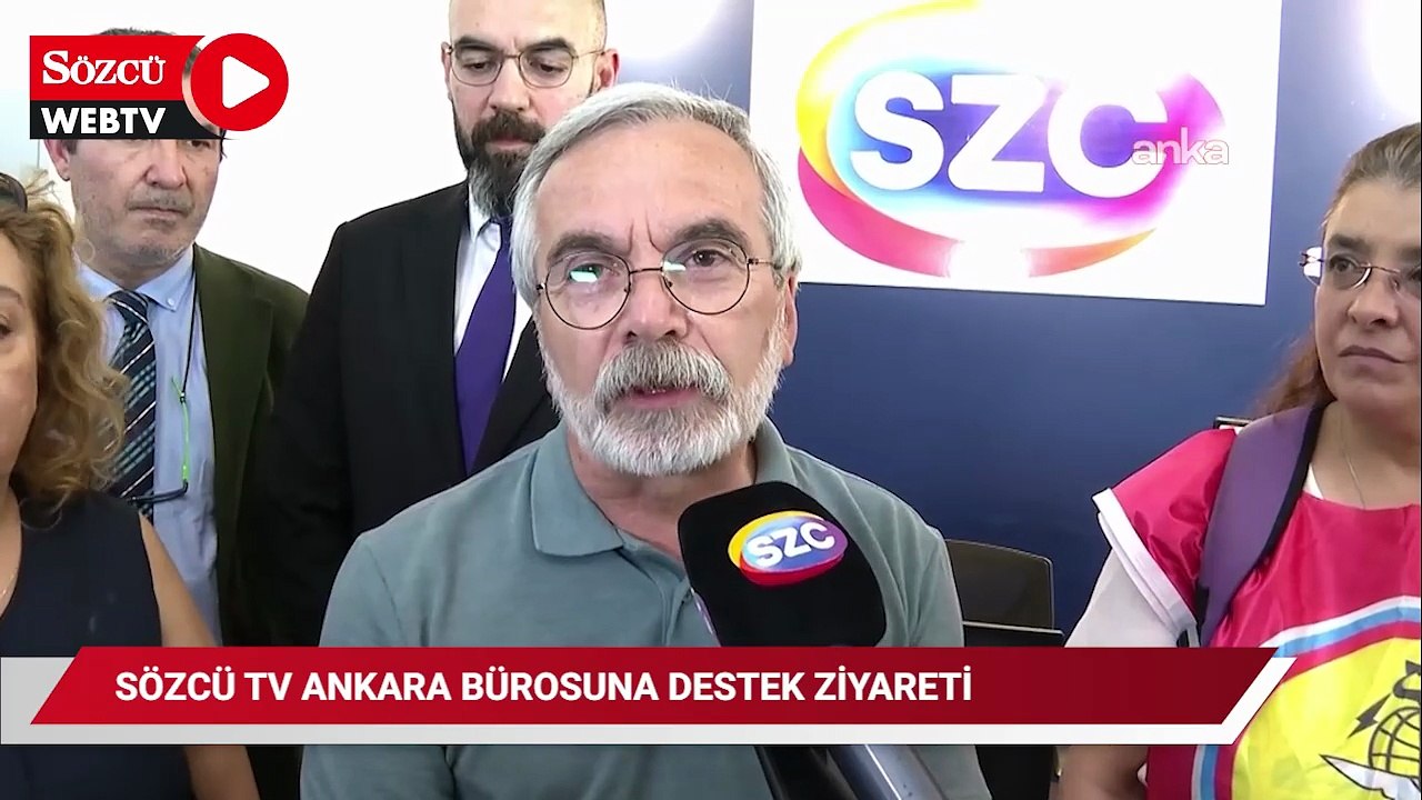 Basın meslek örgütlerinden Sözcü TV Ankara bürosuna destek ziyareti