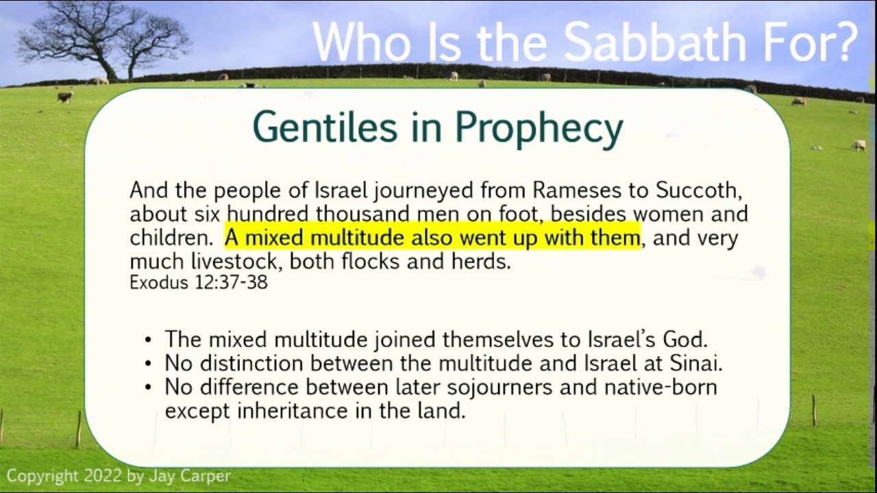 A Sabbath to YHWH, part 3a: Who Is the Sabbath For?
