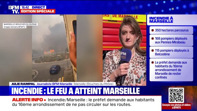 Incendie à Marseille: l'ordre d'évacuation n'a pas encore été donné mais trois gymnases ont été réquisitionnés