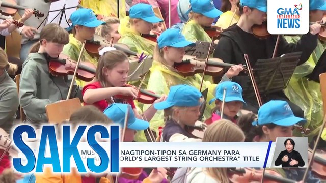 1,353 musicians, nagtipon-tipon sa Germany para makuha ang World's largest string orchestra title | Saksi