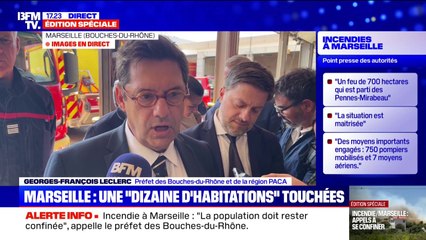 Incendies à Marseille: "Plus d'une dizaine d'habitations ont été atteintes par le feu", précise le préfet des Bouches-du-Rhône