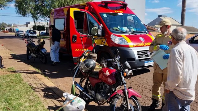 Homem fica ferido após colisão entre motos no Pioneiros Catarinenses