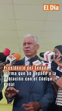 Presidente del Senado afirma que se engañó a la población con el Código Penal