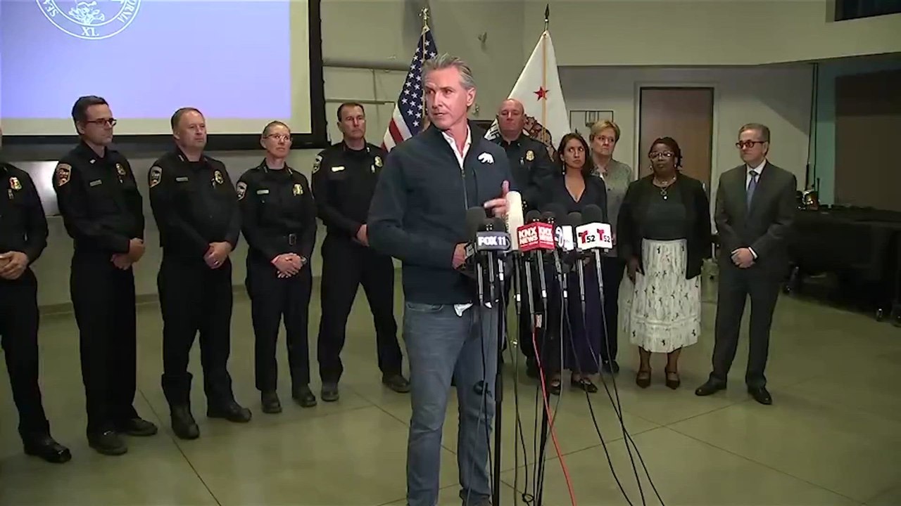 California Governor Newsom slams Trump over ICE raids on six-month anniversary of LA wildfires