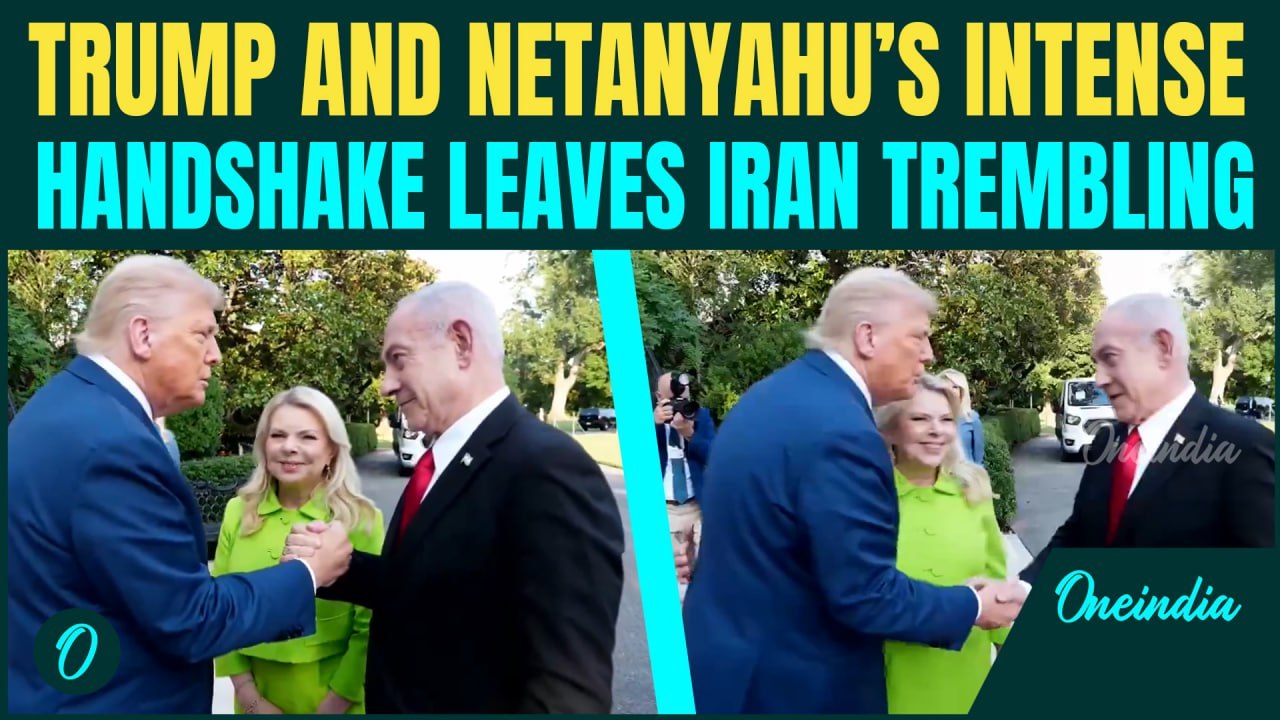 Trump, Netanyahu Send Chilling Signal to Iran With a DRAMATIC Handshake; Intense Eye Lock Goes VIRAL