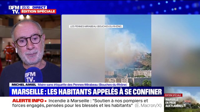Incendie à Marseille: Le feu est maîtrisé mais pas totalement éteint , assure Michel Amiel (maire sans étiquette des Pennes-Mirabeau)