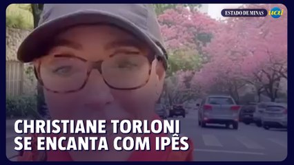 Christiane Torloni se encanta com ipês em flor no coração de BH