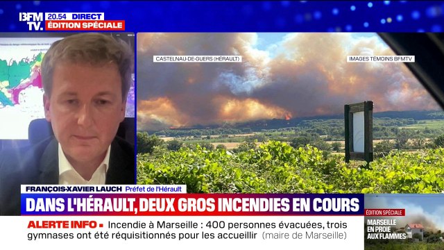 Incendie dans l'Hérault: 750 pompiers ont été mobilisés, assure François-Xavier Lauch (préfet de l'Hérault)