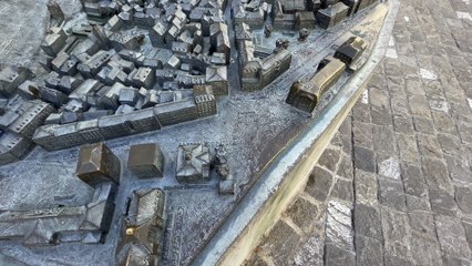 Chur relief map featuring St Martin’s church