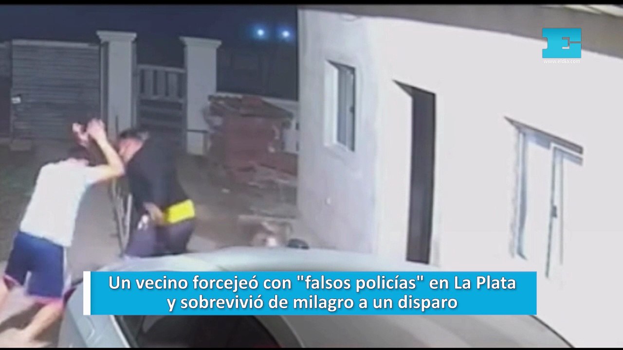 Un vecino forcejeó con falsos policías en La Plata y sobrevivió de milagro a un disparo