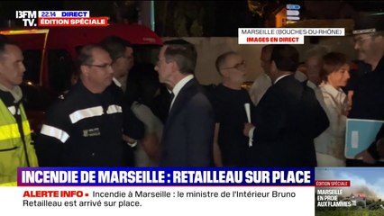 Incendie à Marseille: Bruno Retailleau est arrivé dans la cité phocéenne