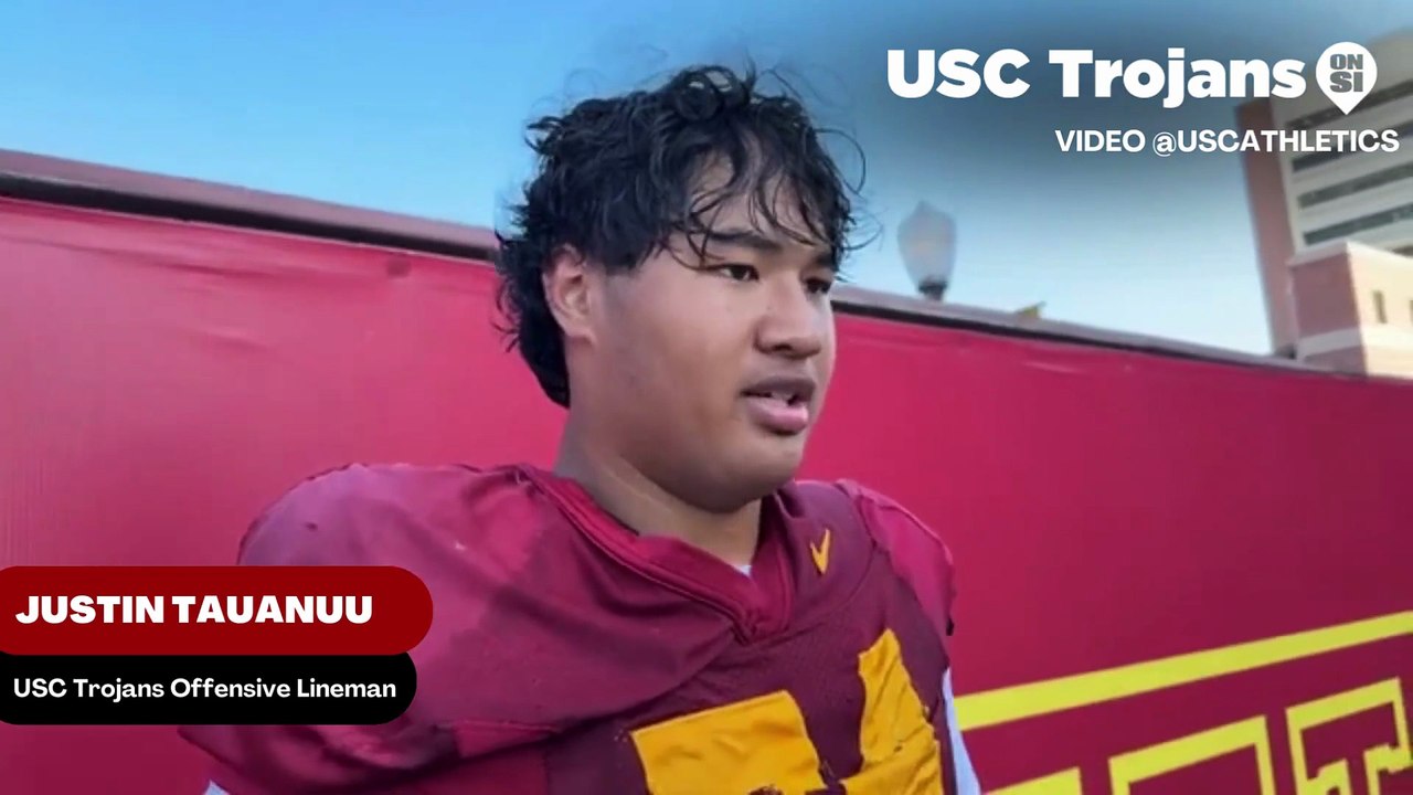 USC Trojans Offensive Lineman Justin Tauanuu Discusses competing for the starting position