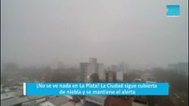 ¡No se ve nada en La Plata! La Ciudad sigue cubierta de niebla y se mantiene el alerta