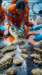 Emotional Ocean Rescue: Saves Sea Turtle with DANGEROUS Barnacles