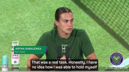 Sabalenka 'never annoyed' by Siegemund's slow play