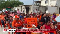 Entrega Emilio de Hoyos pavimentación en la Teotihuacán Parte Baja