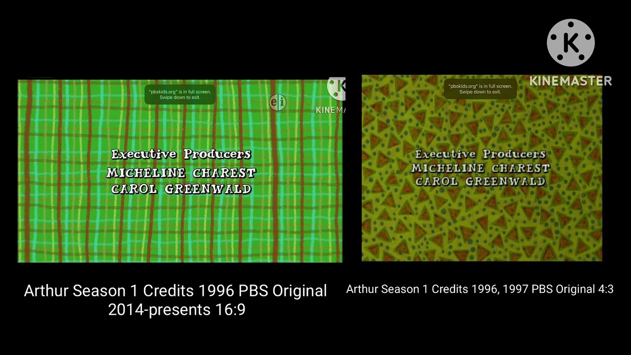 Arthur Credits Season 1 1996, 1997 original with comparison (2 Videos) - @hor2430