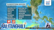 Thunderstorm advisory, valid until 12:45 pm, July 9 | Balitanghali