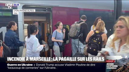 "Je n'ai pas de solution de logement, ni de visibilité sur le prochain train": la pagaille sur les rails avec l'incendie à Marseille